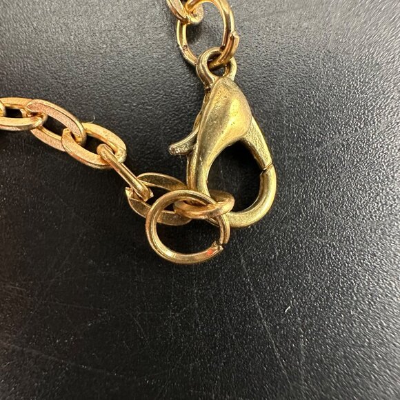 Colorful Rhinestone Butterfly Necklace Gold Tone Adjustable Chain Fruit Salad - Picture 7 of 9